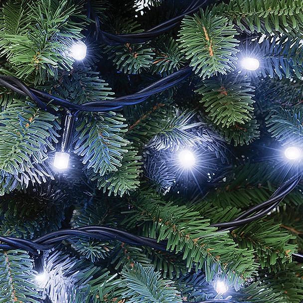 Dekoratív téli díszvilágítás, hideg-fehér fény - Füzér csomag: 20m eresz, 5m erkély, 2x3m ablakok, tartozékokkal