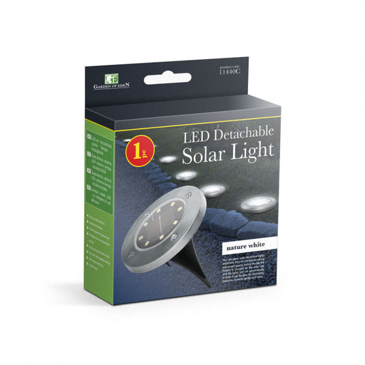 LED-es leszúrható szolár lámpa - kör alakú - középfehér - 12 cm
