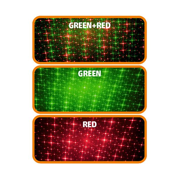 Lézer projektor, zöld, piros, fényes
