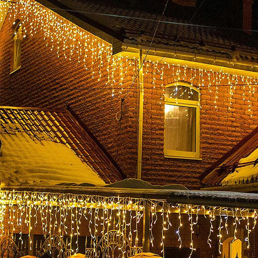 Dekoratív téli díszvilágítás, meleg fehér fény - Fényfüzér csomag: 30m eresz, 10m erkély, 2x10m ablakok, tartozékokkal