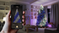 Elektromos kandalló klasszikus modell - barna színű + Twinkly karácsonyfa - Promóciós csomag