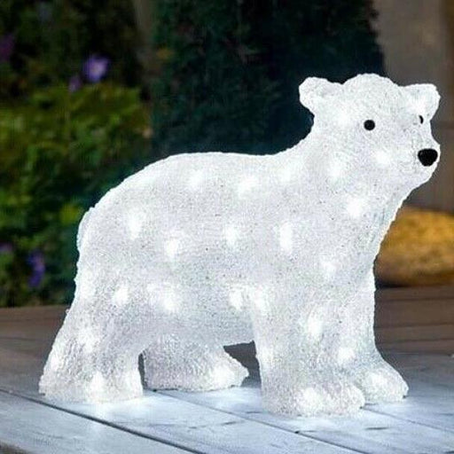 Akril dekoráció LED-ekkel, jegesmedve, mérete 42x58 cm, IP44, 230V