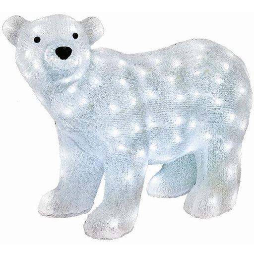 Téli dekor szett - 1,5 m-es díszfa 200 LED-del és jegesmedvével + BÓNUSZ ajtódísz