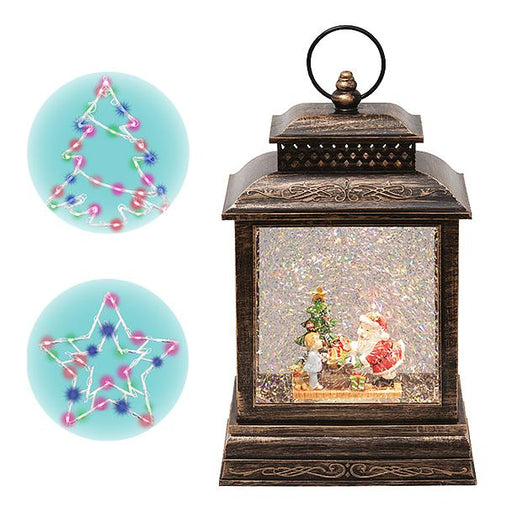 Karácsonyi ablak dekoráció, tartalmazza: lámpást, fenyőt és csillagot