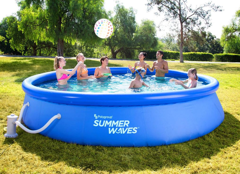 Instant "Family Summer Waves" medence, felfújható gyűrűvel, 3,66 m átmérő